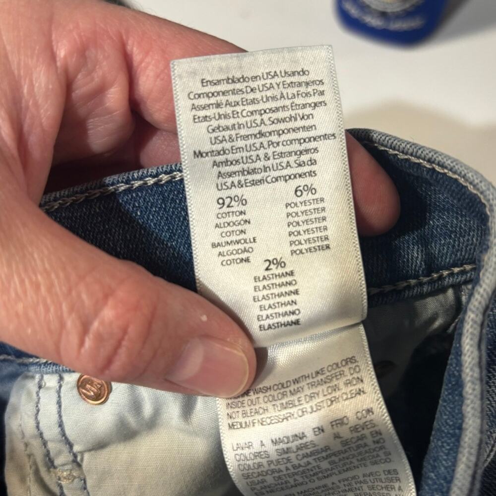 MOTHER Stunner Zip Ankle Step Fray Jeans Size 25 Good Girls Do Blue - Picture 11 of 12